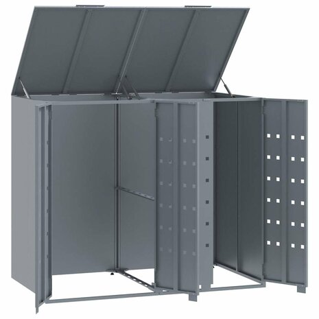Containerberging voor 2 containers 138x79x117 cm staal grijs 10
