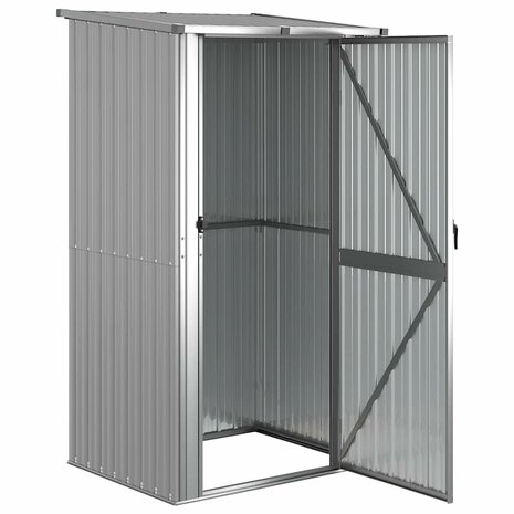 Tuinschuur 118,5x97x209,5 cm gegalvaniseerd staal grijs 3