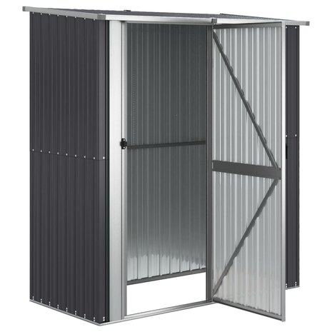 Tuinschuur 180,5x97x209,5 cm gegalvaniseerd staal antraciet 4