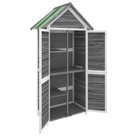 Tuinschuur 89x52,5x175 cm massief grenenhout grijs 5
