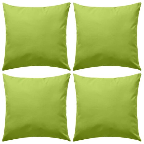 Buitenkussens 45x45 cm appeltjesgroen 4 st 1
