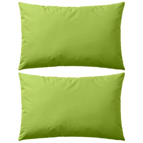 Buitenkussens 60x40 cm appeltjesgroen 2 st 1