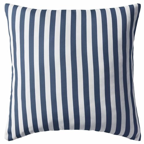 Buitenkussens 45x45 cm gestreept marineblauw 2 st 3