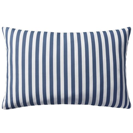 Buitenkussens 60x40 cm gestreept marineblauw 2 st 3