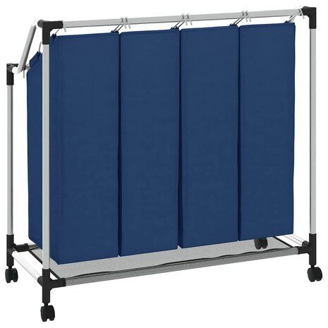 Wassorteerder met 4 zakken staal blauw 7