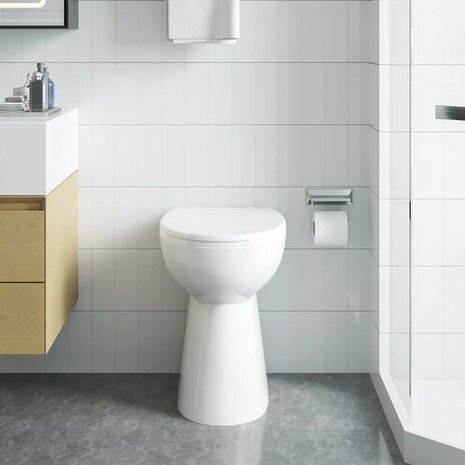 Randloos Toilet 7 cm extra hoogte soft-close keramiek wit 3