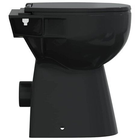 Randloos Toilet 7 cm extra hoogte soft-close keramiek zwart 5