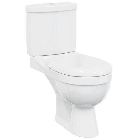 Toilet met stortbak wit 2