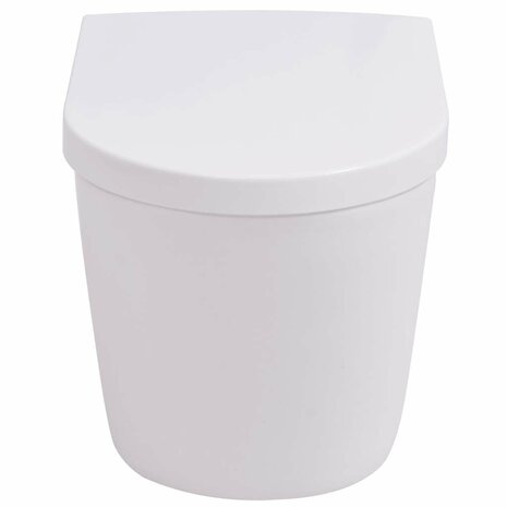 Hangend toilet met verborgen stortbak keramiek wit 6