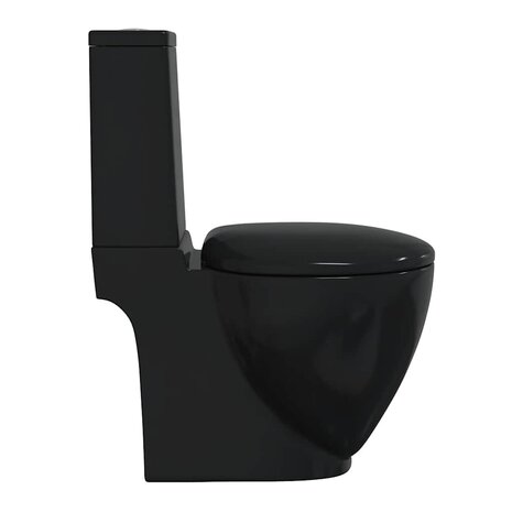 Toilet rond afvoer onder keramiek zwart 5