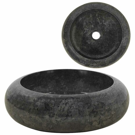 Gootsteen 40x12 cm marmer zwart 1