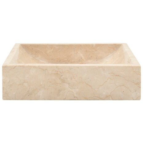 Gootsteen 45x30x12 cm marmer hoogglans cr&egrave;mekleurig 5