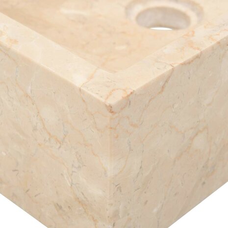 Gootsteen 45x30x12 cm marmer hoogglans cr&egrave;mekleurig 8