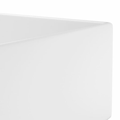 Wastafel met overloop keramiek matwit 6