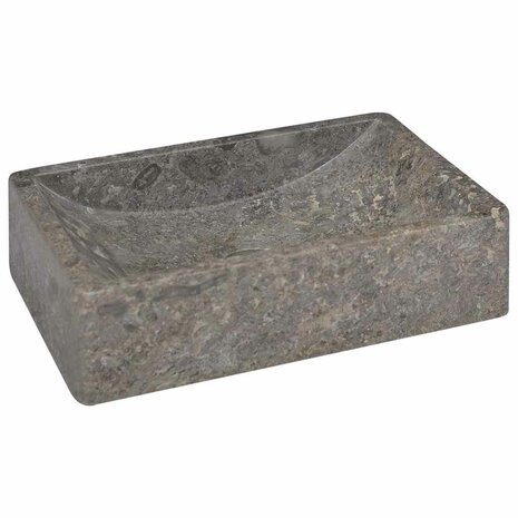 Gootsteen 45x30x12 cm marmer hoogglans grijs  6