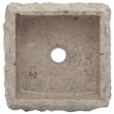Gootsteen 30x30x13 cm marmer grijs 6