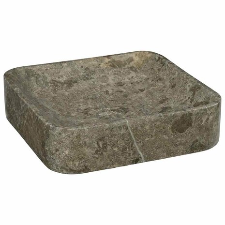 Gootsteen 40x40x10 cm marmer grijs 1
