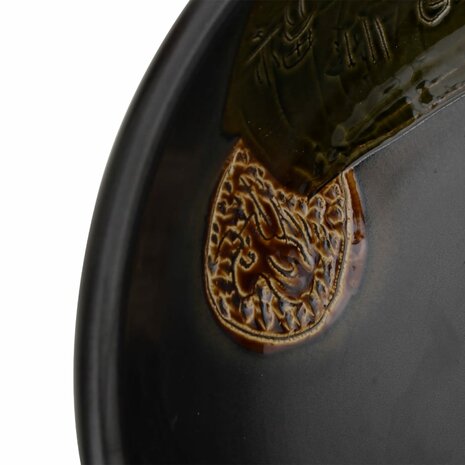 Opzetwasbak rond &Phi;41x14 cm keramiek zwart 5