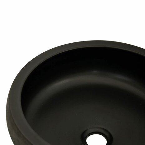 Opzetwasbak rond &Phi;41x14 cm keramiek zwart en bruin 5