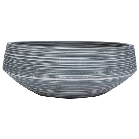 Opzetwasbak rond &Phi;41x14 cm keramiek grijs 2