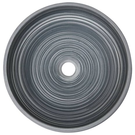Opzetwasbak rond &Phi;41x14 cm keramiek grijs 4