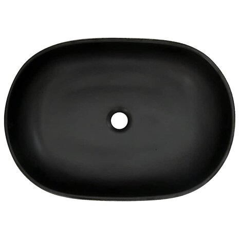 Opzetwasbak ovaal 59x40x14 cm keramiek zwart en blauw 6