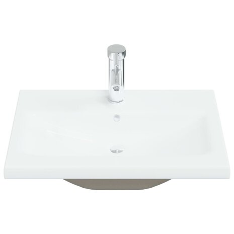 Inbouwwastafel met kraan 61x39x18 cm keramiek wit 3