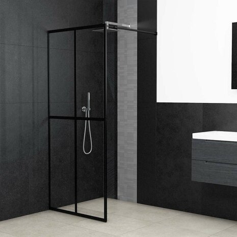Inloopdouchewand 80x195 cm transparant gehard glas 1