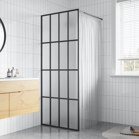 Inloopdouchewand 80x195 cm mat gehard glas 1