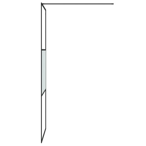 Inloopdouchewand 80x195 cm halfmat ESG-glas zwart 4