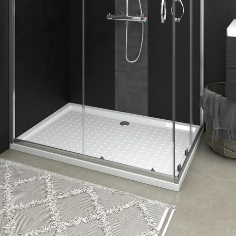 Douchebak met noppen 80x120x4 cm ABS wit 1