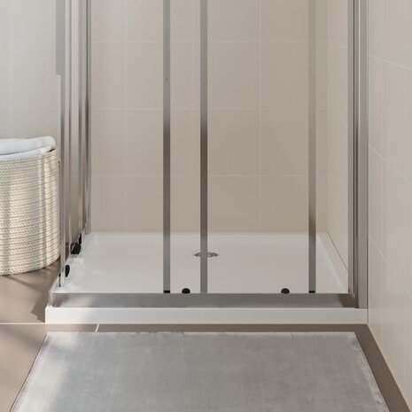 Douchebak rechthoekig 80x90 cm ABS wit 3