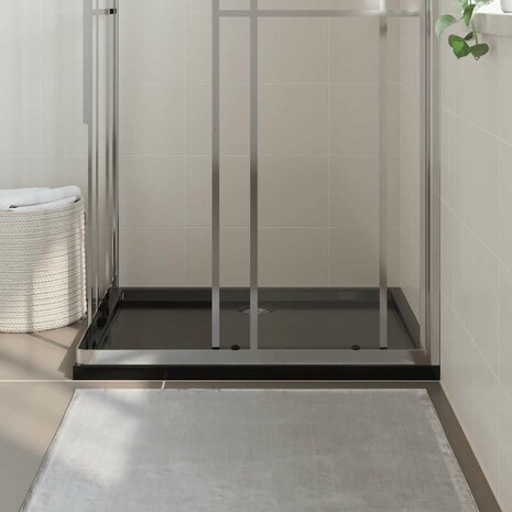 Douchebak rechthoekig 80x100 cm ABS zwart 3