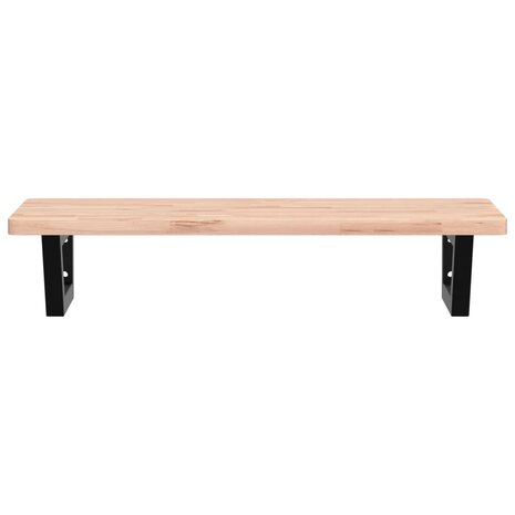 Badkamer wandschap staal en massief beukenhout 4
