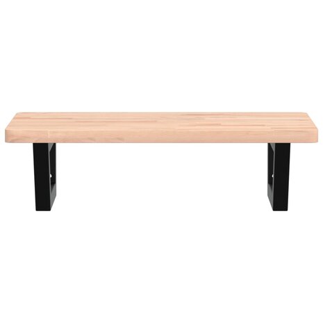 Badkamer wandschap staal en massief beukenhout 4