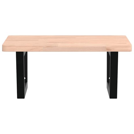 Badkamer wandschap staal en massief beukenhout 4