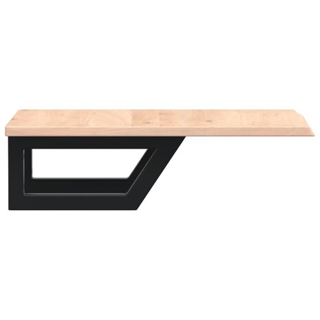 Badkamer wandschap staal en massief eikenhout 5