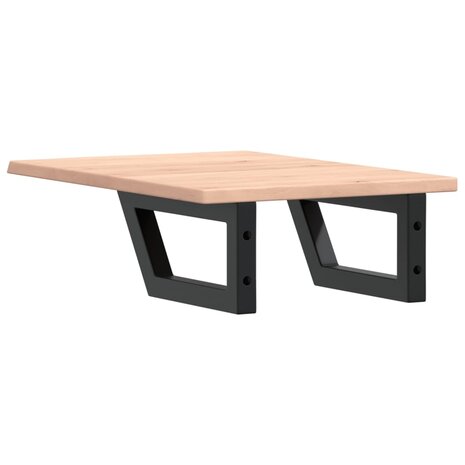 Badkamer wandschap staal en massief eikenhout 6