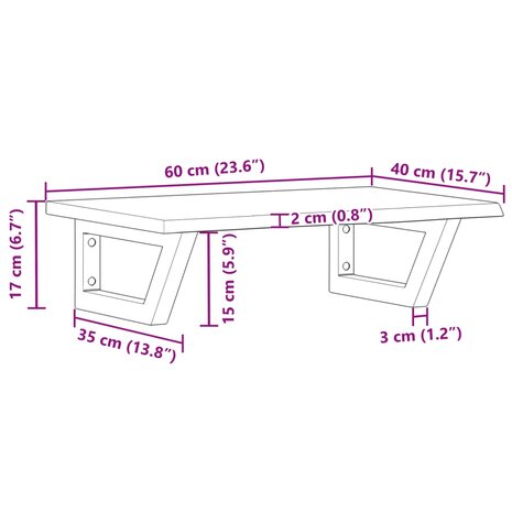 Badkamer wandschap staal en massief eikenhout  11