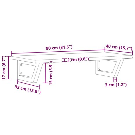 Badkamer wandschap staal en massief eikenhout 11