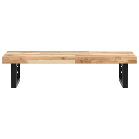 Badkamer wandschap staal en massief acaciahout 4