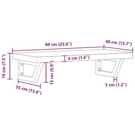 Badkamer wandschap staal en massief acaciahout 11
