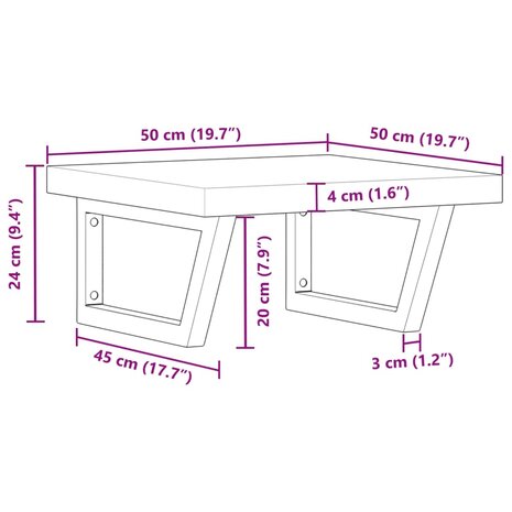Badkamer wandschap staal en massief acaciahout 11