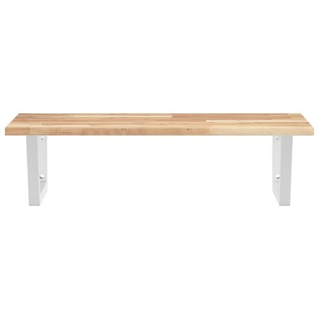 Badkamer wandschap staal en massief acaciahout 4
