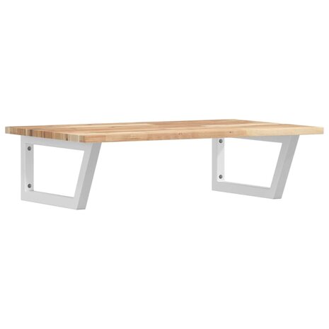 Badkamer wandschap staal en massief acaciahout 2