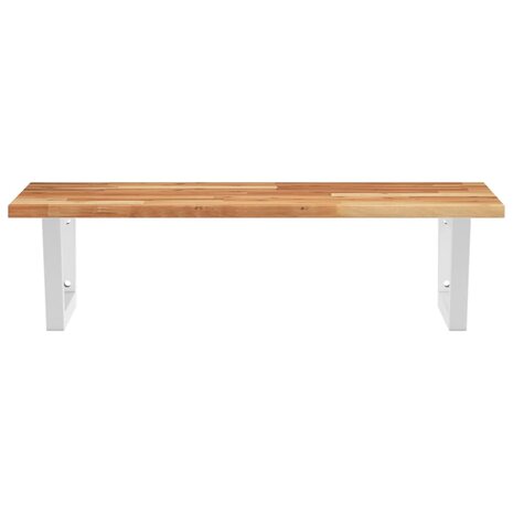 Badkamer wandschap staal en massief acaciahout 4