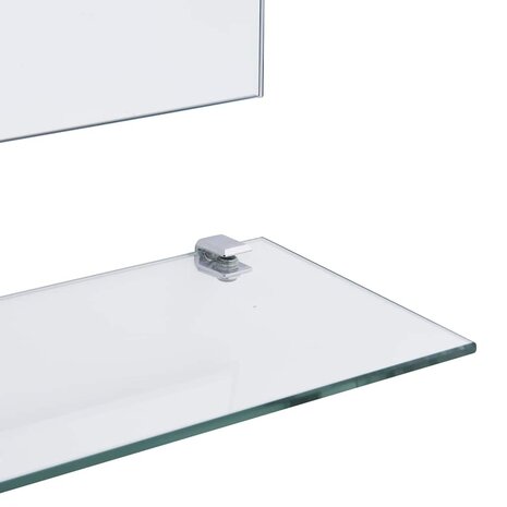 Wandspiegel met 5 schappen 50x60 cm zilverkleurig 4