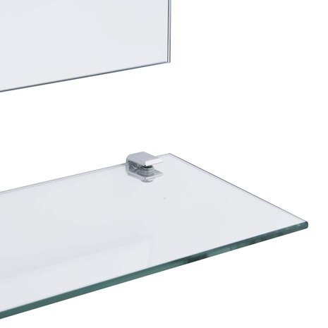 Wandspiegel met 5 schappen 80x60 cm zilverkleurig 4