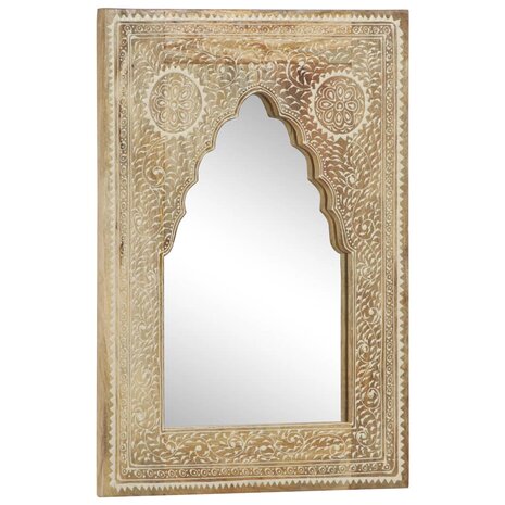 Spiegel handgeschilderd 40x55 cm massief mangohout 7