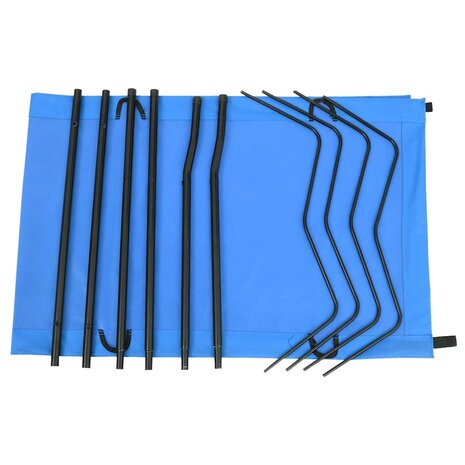Veldbed 180x60x19 cm oxford stof en staal blauw 3